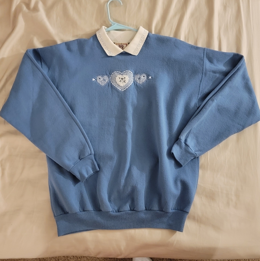 Vintage Top Stitch By Morning Sun Crew Neck Size Large